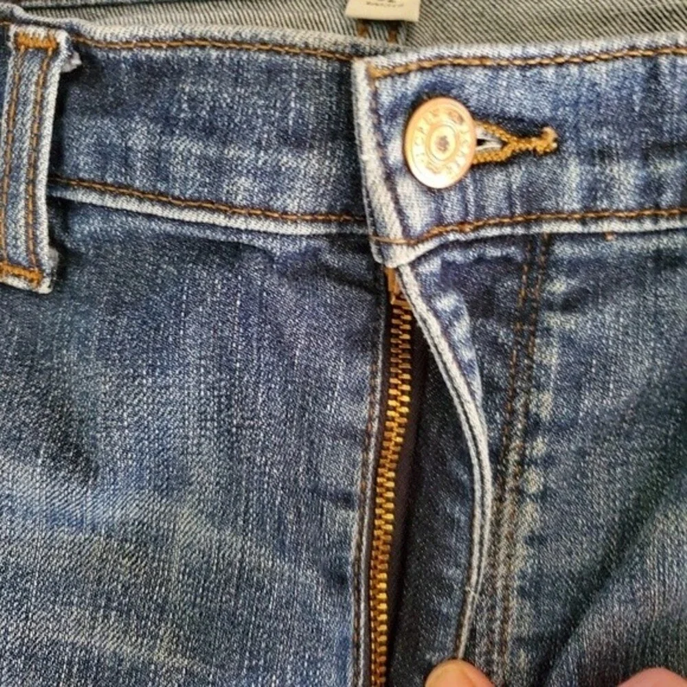 J. Crew Rayner Wide Leg High Rise Medium Wash Crop Denim Jeans sz. 32